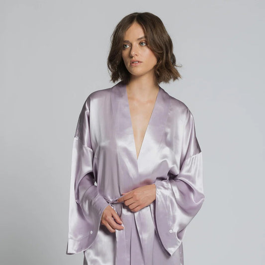 ZAVO Pure Mulberry Silk Robe – Luxury Nightwear